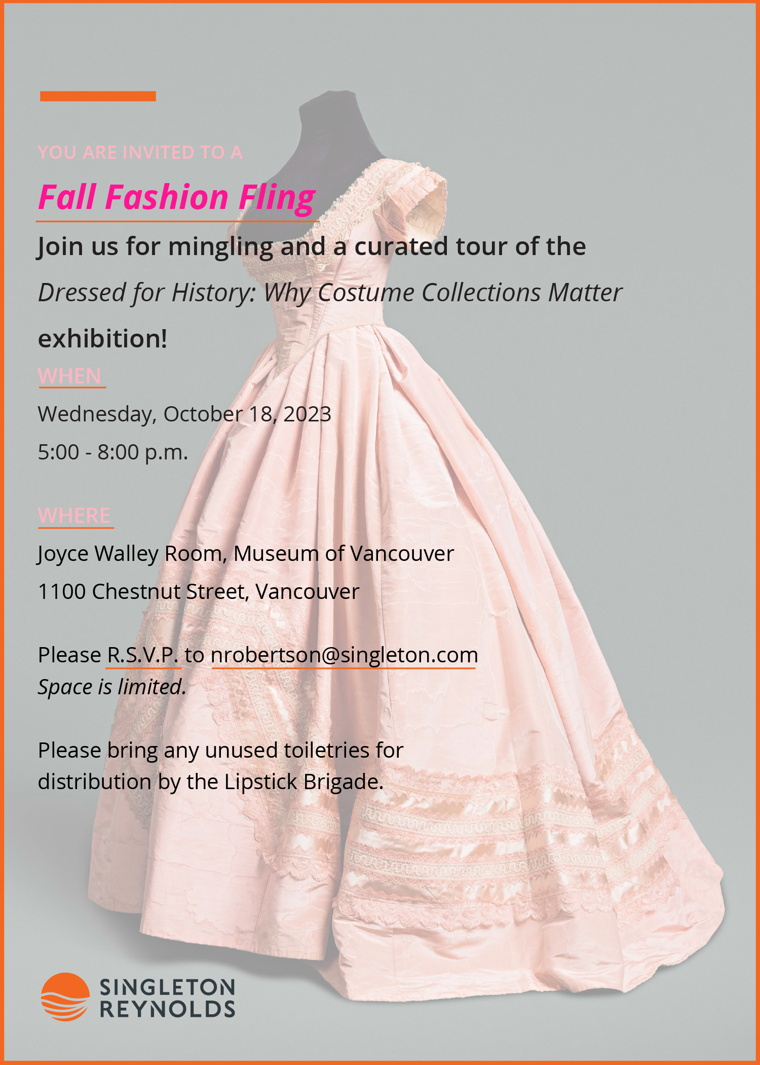 You are Invited to a Fall Fashion Fling.